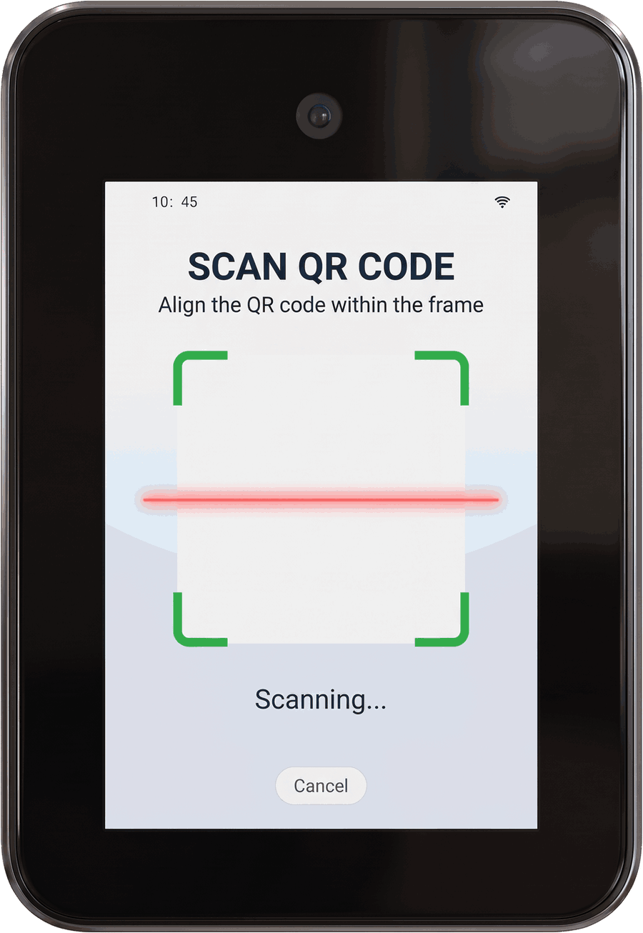 CM25 QR code scanning